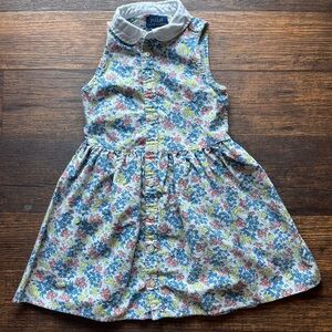 Girl's Polo Ralph Lauren Dress Multicolor Floral 5 Preppy Yacht Countryside USA